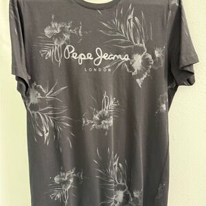 Pepe Jeans Charcoal Floral Men's Tee
